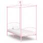 Preview: ARDEBO.de - Himmelbett-Gestell Rosa Metall 100 x 200 cm