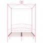 Preview: Himmelbett-Gestell Rosa Metall 120 x 200 cm