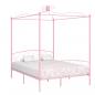 Preview: ARDEBO.de - Himmelbett Rosa Metall 180x200 cm