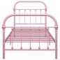 Preview: Bettgestell Rosa Metall 90×200 cm