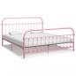 Preview: ARDEBO.de - Bettgestell Rosa Metall 180x200 cm