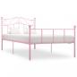 Preview: ARDEBO.de - Bettgestell Rosa Metall 90×200 cm