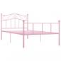 Preview: Bettgestell Rosa Metall 90×200 cm