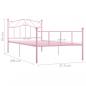 Preview: Bettgestell Rosa Metall 90×200 cm