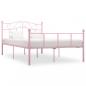 Preview: ARDEBO.de - Bettgestell Rosa Metall 120x200 cm