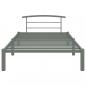 Preview: Bettgestell Grau Metall 100x200 cm