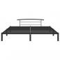 Preview: Bettgestell Schwarz Metall 200x200 cm