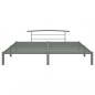 Preview: Bettgestell Grau Metall 200x200 cm