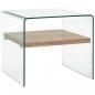 Preview: ARDEBO.de - Couchtisch Transparent 50×50×45 cm Hartglas