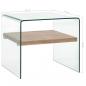 Preview: Couchtisch Transparent 50×50×45 cm Hartglas