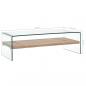 Preview: Couchtisch Transparent 98×45×31 cm Hartglas