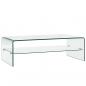 Preview: ARDEBO.de - Couchtisch Transparent 98×45×31 cm Hartglas 