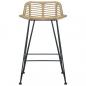 Preview: Barhocker 2 Stk. Rattan Natur   