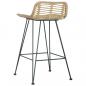 Preview: Barhocker 2 Stk. Rattan Natur   