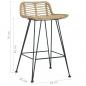 Preview: Barhocker 2 Stk. Rattan Natur   