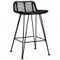 Preview: Barhocker 2 Stk. Schwarz Rattan