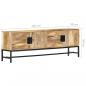 Preview: TV-Schrank 140x30x50 cm Massivholz Mango