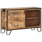 Preview: ARDEBO.de - Sideboard 100×31×60 cm Raues Mango-Massivholz 