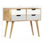 Preview: Sideboard 85 x 40 x 71 cm Massivholz Mango