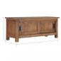 Preview: TV-Schrank 90×30×35 cm Massivholz Teak