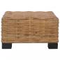 Preview: Couchtisch 47x47x28 cm Rattan Natur