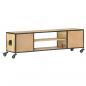 Preview: TV-Schrank 130x30x39 cm Massivholz Mango