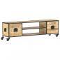 Preview: TV-Schrank 130x30x39 cm Massivholz Mango