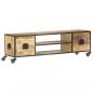 Preview: TV-Schrank 130x30x39 cm Massivholz Mango