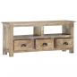 Preview: TV-Schrank 110x30x50 cm Massivholz Mango