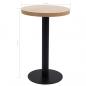 Preview: Bistrotisch Hellbraun 50 cm MDF