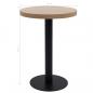 Preview: Bistrotisch Hellbraun 60 cm MDF