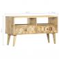 Preview: TV-Schrank 90 x 30 x 50 cm Massivholz Mango