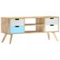 Preview: ARDEBO.de - TV-Schrank 110×35×48 cm Massivholz Mango