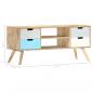 Preview: TV-Schrank 110×35×48 cm Massivholz Mango