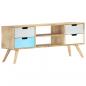 Preview: TV-Schrank 110×35×48 cm Massivholz Mango