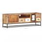 Preview: TV-Schrank 120x30x40 cm Altholz Massiv