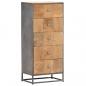 Preview: Highboard mit Schubladen 45x30x100 cm Altholz Massiv