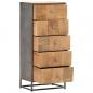 Preview: Highboard mit Schubladen 45x30x100 cm Altholz Massiv