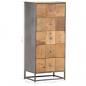 Preview: Highboard mit Schubladen 45x30x100 cm Altholz Massiv