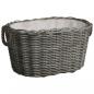 Preview: ARDEBO.de - Holzkorb mit Tragegriffen 59x42x28 cm Grau Weide