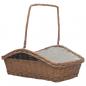 Preview: ARDEBO.de - Holzkorb mit Tragegriff 61,5 × 46,5 × 58 cm Braun Weide