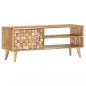 Preview: ARDEBO.de - TV-Schrank 100×35×40 cm Massivholz Akazie 