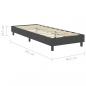 Preview: Boxspring-Bettgestell Grau Stoff 90x200 cm