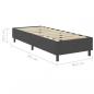 Preview: Boxspring-Bettgestell Grau Stoff 90x200 cm