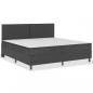 Preview: Boxspring-Bettgestell Grau Stoff 200x200 cm