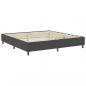 Preview: Boxspring-Bettgestell Grau Stoff 200x200 cm