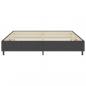 Preview: Boxspring-Bettgestell Grau Stoff 200x200 cm