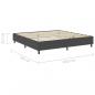 Preview: Boxspring-Bettgestell Grau Stoff 200x200 cm