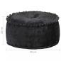 Preview: Pouf Rund Samt 40×20 cm Anthrazit