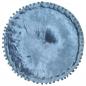 Preview: Pouf Rund Samt 40x20 cm Blau